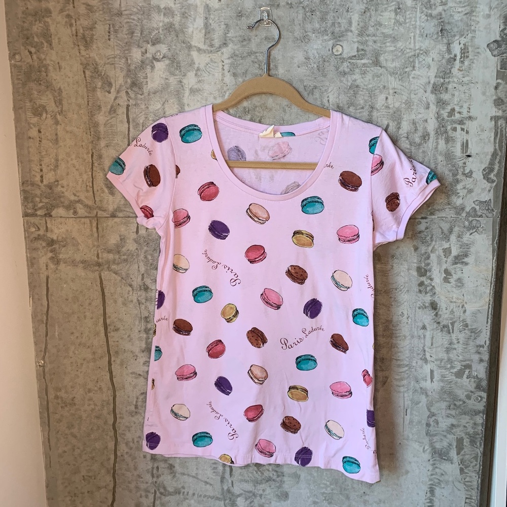 NWOT Uniqlo Laduree Macaron Shirt